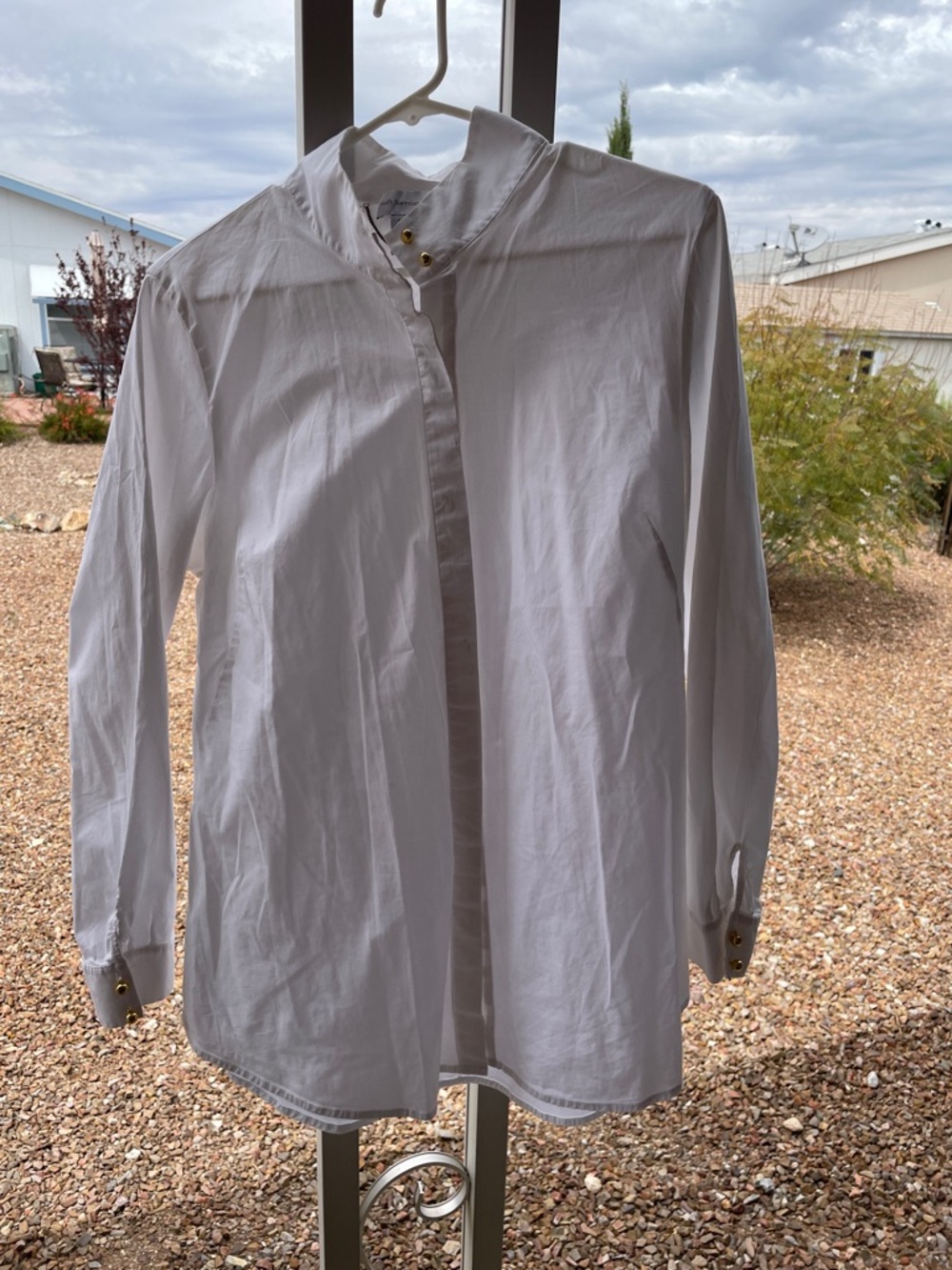 Soft Surroundings White Women's Button-Front Blouse